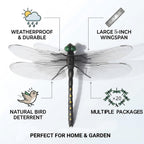 IANMINJ 20 Pcs Black Dragonfly Decorative Stakes, Dragonfly Clip,Fake Dragonflies, Humming Bird Stakes Fake, Plastics Dragonfly for Hat Indoor Outdoor Yard Balcony Plant Flower Pot Decor