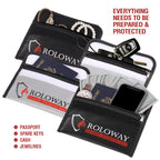 ROLOWAY Small Fireproof Bag (5 x 8 inches), Non-itchy Fireproof Money Bag for Cash, Valuables, Passport, Currency & Keys (2-Pack)