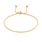 Yowivon Gold Plated Bracelet Dainty Cute Adjustable Slider Chain Bracelet
