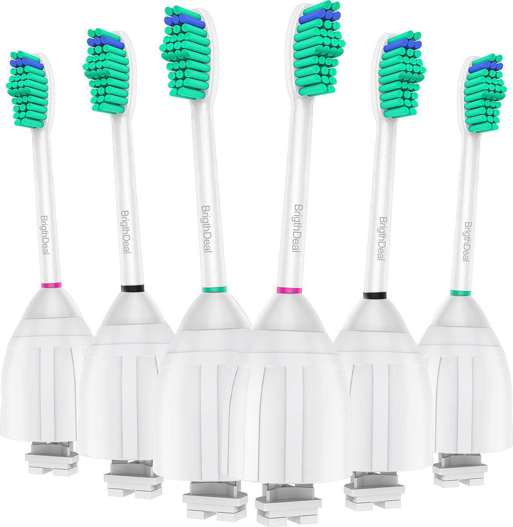 Brightdeal Replacement Brush Heads Compatible with Philips Sonicare Toothbrush Essence Xtreme Elite and Advance HX7022/66, 6-Pack