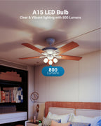 Sunco 10 Pack A15 LED Ceiling Fan Light Bulbs E26 Medium Base CRI92 4000K Cool White 8W Equivalent 60W, 800 Lumens, Dimmable Waterproof Super Bright Appliance Indoor Outdoor UL