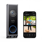 eufy Security Video Doorbell E340,No Subscription,Dual Cameras,2K FHD,Head-to-Toe View, Doorbell Camera Wireless & Wired, Color Night Vision, Two-Way Talk, AI Motion/Package Detection, Built-in 8GB