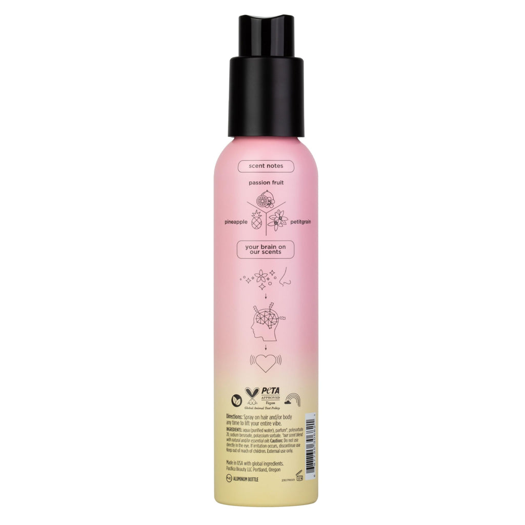 Pacifica Hair Mist Perfume & Full Body Spray for Women - Passion Fruit Body Mist Fragrance w/Pineapple, Orange Blossom, Vanilla, Sandalwood & Bergamot ��� Alcohol-Free, Vegan & Cruelty-Free, 5 oz