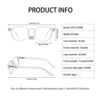 OCCI CHIARI Stylish Round Reading glasses Men 1.5x Lightweight Clear Readers for Narrow face(1.0 1.25 1.5 1.75 2.0 2.25 2.5 2.75 3.0 3.5 4.0 5.0 6.0)