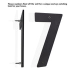 28 Inch Black Aluminum Letters, Floating House Address Numbers for Outside, Modern Metal Door Numbers Letters, Metal House Address Letter and Number for Home Office Apartment (P)