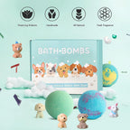 Bath Bombs for Kids with Surprise Inside for Girls Boys Toddlers, 20 Pack Organic Kids Bath Bombs with Puppy Dolls Inside, Kids Safe Handmade Bubble Bath Fizzies, Ideal Birthday Christmas Gift Set