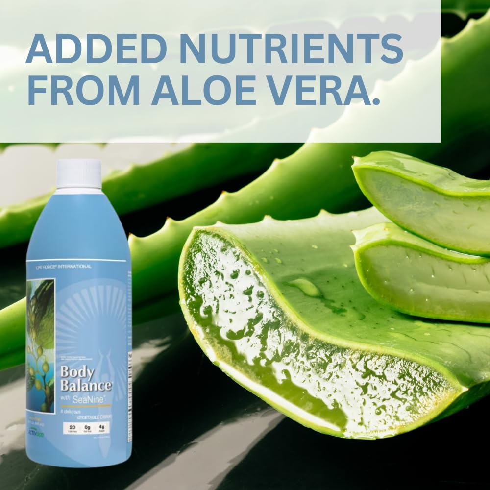 Life Force Youngevity Body Balance Land & Sea Plant Based Nutrition - Sea Vegetables, Kelp, Nori, Honey, Aloe Vera, and More - 75+ Nutrients w/Vitamins, Minerals, Amino Acids - (32 Fl Oz) (4)