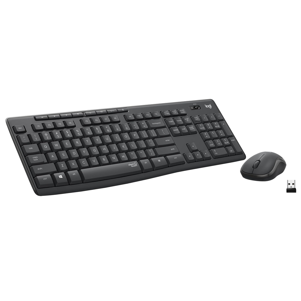 Logitech MK295 Full Size Silent Wireless Keyboard Mouse Combo - Graphite
