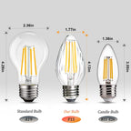 BRIMAX F15 8W Led Porch Light Bulb Outdoor,E26 Medium Base LED Post Bulb 75W-80W Equivalent,Dimmable 2700K Warm White with Wrinkle Glass,for Ceiling Fan and Lantern Lamp,4 Pack