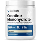 Bucked Up Pure Micronized Creatine Monohydrate for Women and Men - Easy to Mix and Unflavored - 5G Per Serving - 60 Servings - 300 Grams Per Container