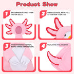 Teeanzo Pink Axolotl Porch Goose Outfits for Outdoor Yard Decor