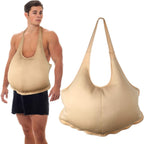 SATINIOR Santa Claus Suit Men's Unisex Padded Belly Stuffer Santa Belly Costume for Christmas Halloween Cosplay (Beige,19 x 14 Inches)