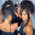 Crochet Human Hair Boho Box Braids with Human Hair Curls Pre-looped Crochet Braids Synthetic Braids with Human Hair Curly for Black Women 18inch 2Pack 80Strands