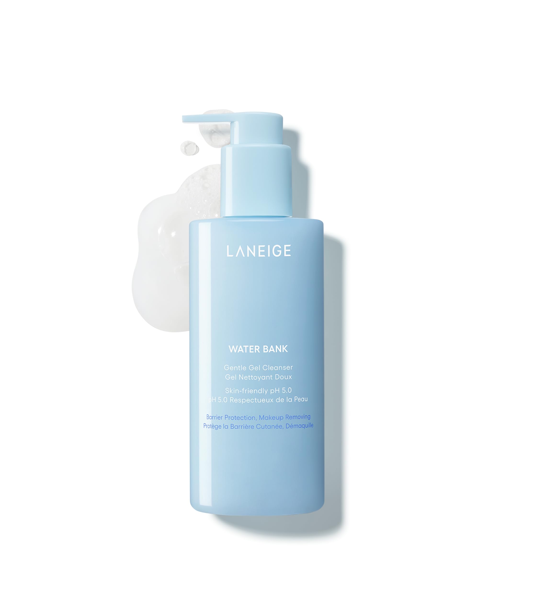 LANEIGE Water Bank Gentle Gel Cleanser: pH-Balanced & Barrier-Boosting Gel Cleanser with Blue Hyaluronic Acid