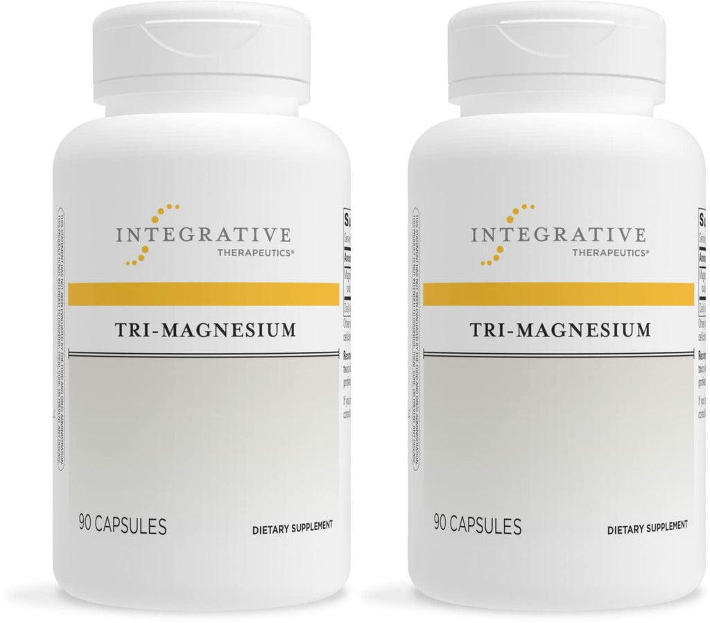 Integrative Therapeutics Tri-Magnesium - Supports Cellular Energy & Energy Metabolism*- Magnesium Supplement for Heart & Nerve Health Support* - Dairy-Free & Gluten-Free - 180 Capsules (180 Servings)