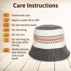 SHSH trade group Ukrainian Wool Sauna Hat Embroidered Ornament Vyshyvanka Ukraine Banya Bucket Sauna Hat for Women and Men Finnish Banya Cap