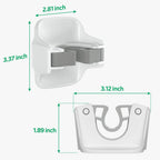 reliahom Broom Holder Wall Mount Mop Grippers organizer wall hanging, 3Pack