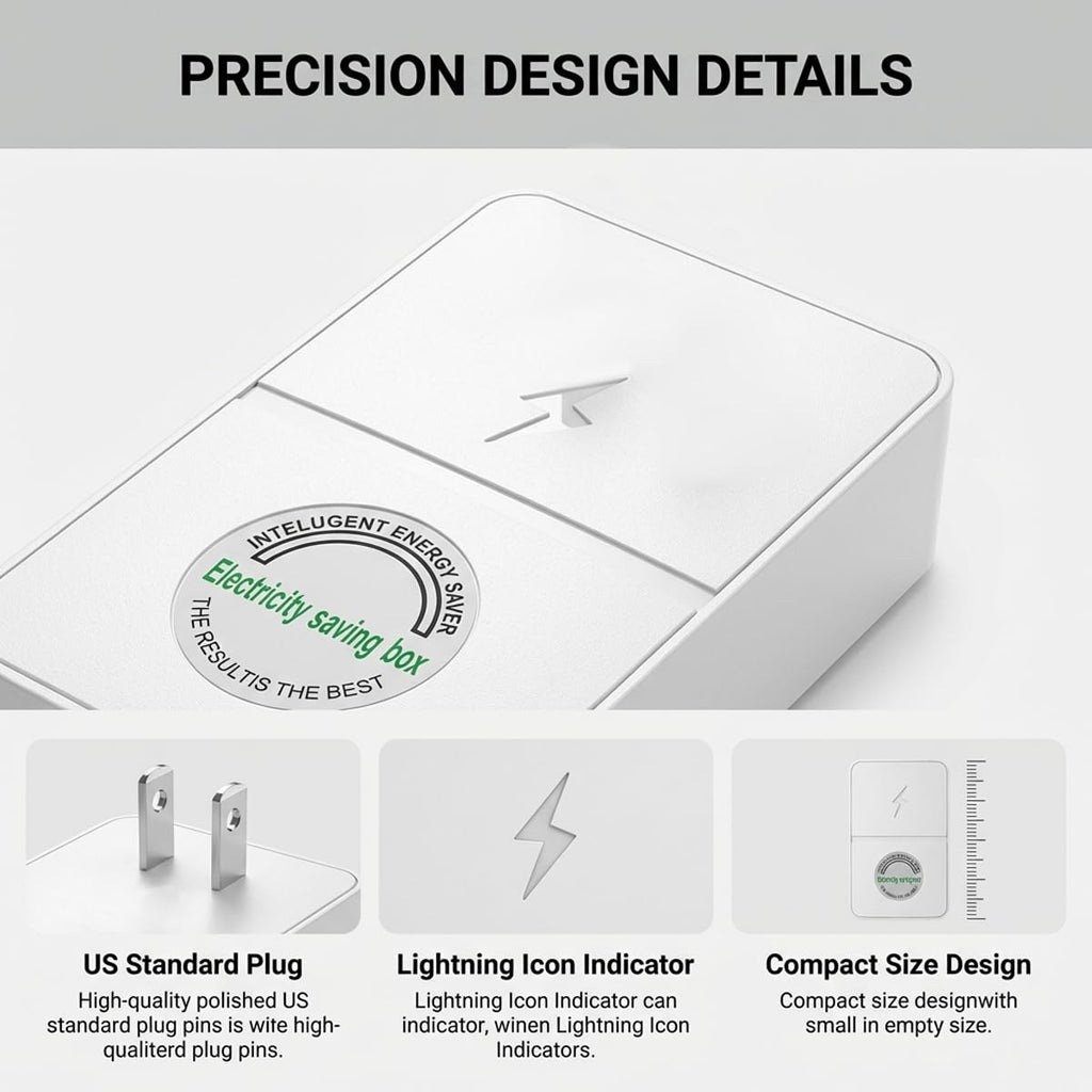 6 Pack Stopwatt SmartPlug Device, Stop Watt Device Plug-in for Home & Office US Plug 90V-250V 30KW