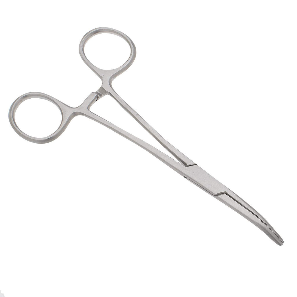 SURGICAL ONLINE 2-Piece Curved & Straight 7" Hemostat Set - Stainless Steel Locking Tweezer Clamps - Ideal Hemostats for Nurses, Fishing Forceps, Crafts and Hobby