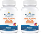 Nordic Naturals Vitamin D3 5000 Gummies, Passion Fruit - 30 Gummies - Support for Healthy Bones, Mood, & Immune System - Vegetarian - Non-GMO - 30 Servings (Pack of 2)