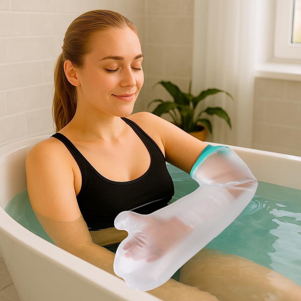 CIVJET Cast Covers for Shower Arm, Waterproof Cast Cover Arm for Swimming, Cast Shower Cover, Water Proof Cast Protector for Adult, Sleeve for Showering, Elbow, Hand (Diameter - 6.3")