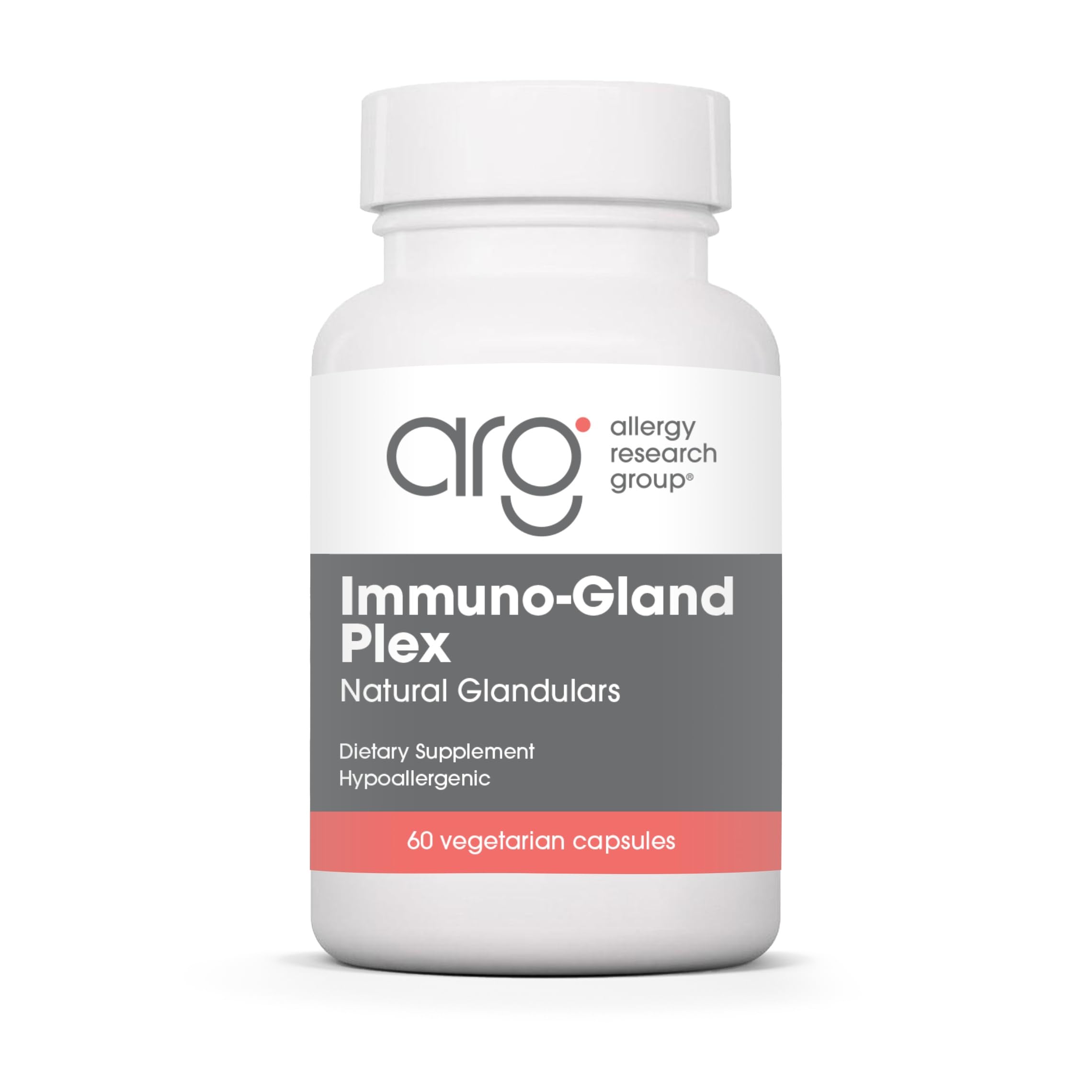 Allergy Research Group ARG Immuno-Gland Plex - Multi-Organ Glandular Blend - Immune Health & Vitality Support - Freeze-Dried Vegetarian Capsules - Hypoallergenic Formula - 60 Servings - 60 Capsules