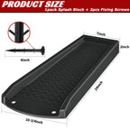 NAACOO Downspout Splash Block, 24" Rain Gutter Downspout Extensions/Extender with 2pc Fixing Nails, Drainage to Protect House Foundations(2 Piece|Black)