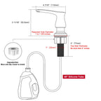 GAGALIFE Kitchen Sink Soap Dispenser Brushed Nickel, Under Sink Soap Dispenser with 40" Silicone Extension Tube, Say Goodbye to Frequent Refills