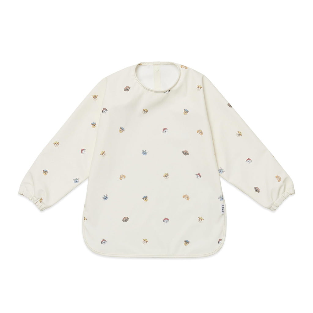 Lalo PAW Patrol Art Smock - Painting Apron For Children - Kids Smock With Long Sleeves and Easy to Clean - 100% Recycled Polyester - Waterproof for Ages 2 And Up - Toddler Painting Smock - Oatmeal