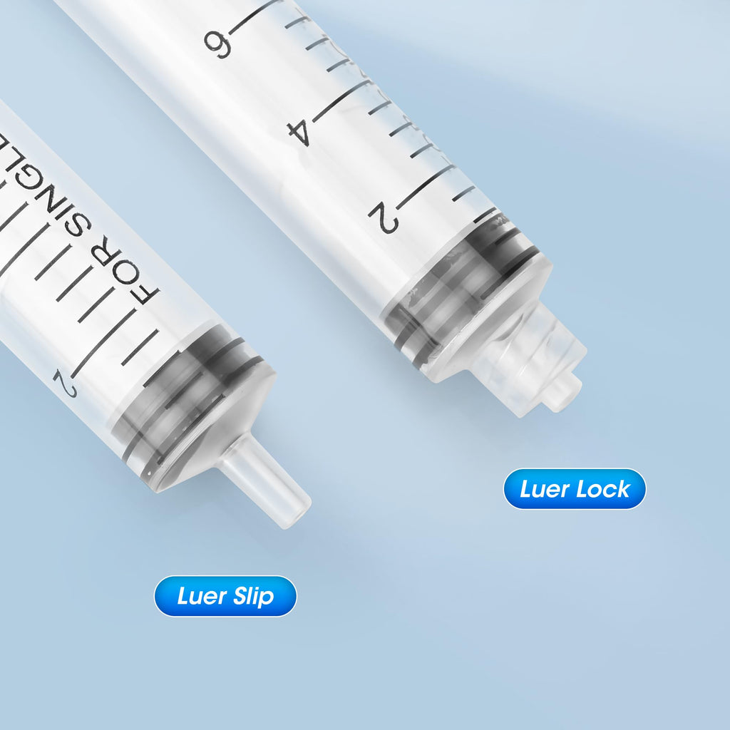10 Pack 60 ml Syringe Without Needle, Syringe with Cap Individually Wrapped, for Liquids, Scientific Labs, Dispensing