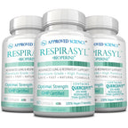 Approved Science® Respirasyl - Lung and Respiratory Support - with Quercefit, Vitamins A,C,D, BioPerine - 3 Month Supply - Made in the USA