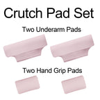 Underarm Crutch's Pad and Hand Grip Covers Universal Forearm Handle Padded Cushion Sets Accessories for Crutches Pads for Armpits (Pink)