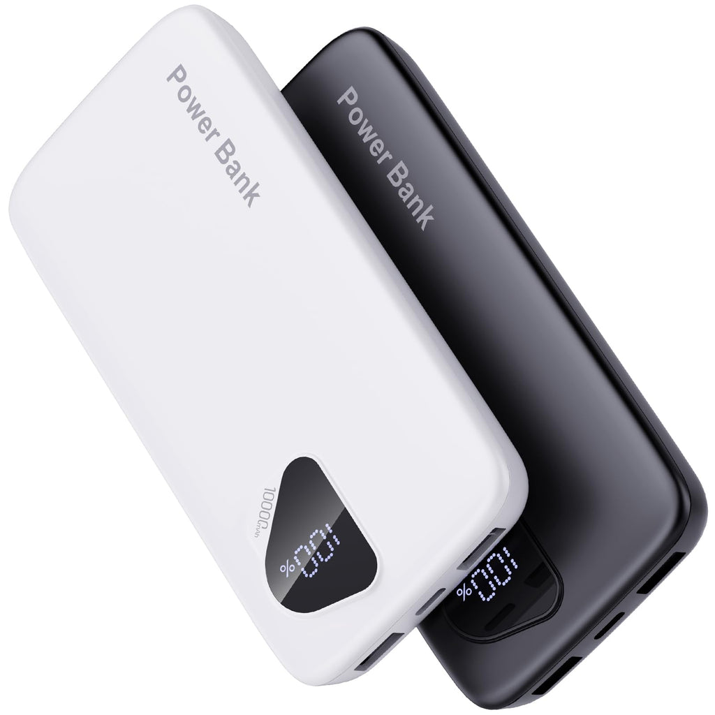 2026 2-Pack 10000mAh Portable Charger Battery Pack with Built in Cables