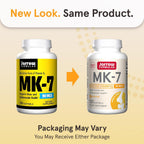 Jarrow Formulas MK-7 90 mcg - Bioactive Form of Vitamin K2-120 Servings (Softgels) - for Bone & Cardiovascular Health - Vitamin K2 MK-7 Dietary Supplement - Gluten Free (Pack of 2)
