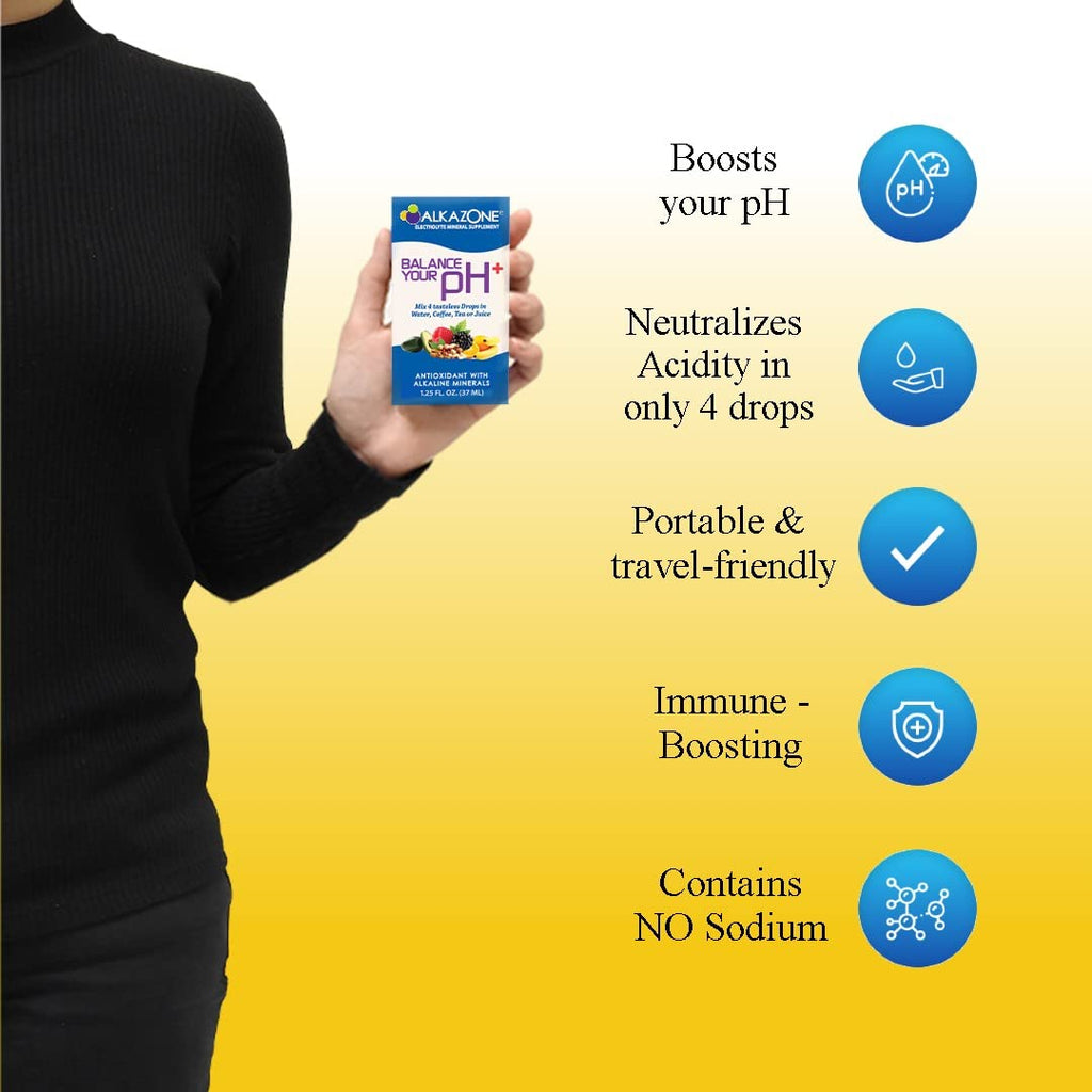 Alkazone Balance Your pH Plus Antioxidants Alkaline Mineral Drops Enhance Your Hydration with Every Drop!