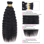 Super Wave Bulk Human Hair For Braiding No Weft 100g (1Pack-4PCS) Wet and Wavy Human Braiding Hair 100% Virgin Human Hair Super French Human Bulk Hair For Boho Braids (Super Bulk 20 Inch)
