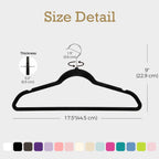 HOUSE DAY Black Velvet Hangers 60 Pack, Premium Non Slip Clothes Hangers