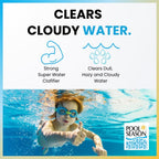 Super Water Clarifier for Cloudy Pool Water, Pollen, Dust & Spring Pool Opening - Highly Concentrated, Enhances Filtration, Crystal Clear Results, 1 Quart