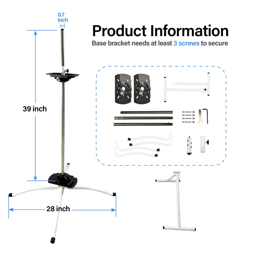 Ulinlo pouly 2-in-1 Pool Filter Cleaner Stand with Vertical & Horizontal Dual-Mode, Rotatable Cleaning Tool for 3", 4", 6" Cartridges
