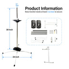 Ulinlo pouly 2-in-1 Pool Filter Cleaner Stand with Vertical & Horizontal Dual-Mode, Rotatable Cleaning Tool for 3", 4", 6" Cartridges