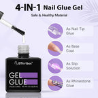 BTArtbox Short Square Gel Nails - Natural XCOATTIPS Short Fake Nails with Tip Primer Cover, Stronger Nail Adhesion, Full Matte Soft Gel Nail Tips, Clear Nail Tips Fake Nails for Nail Extensions