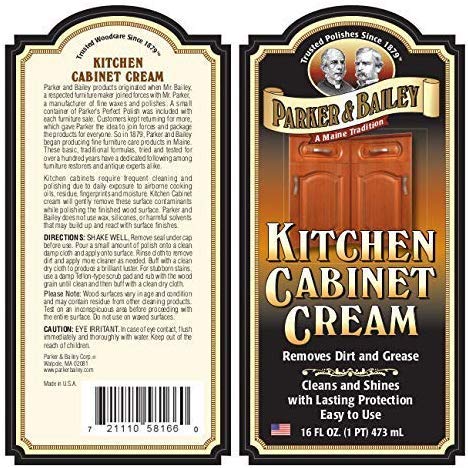 Parker and Bailey Kitchen Cabinet Cream-Wood Cleaner-Grease Remover 16 oz (2)