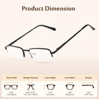 TruVision Readers 3 Pk - Gunmetal Metal Frames and Clear Acrylic Lenses 2.50