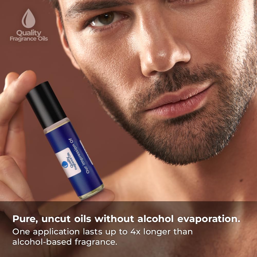 Quality Fragrance Oils' Grand Soir Impression #341 | Long-Lasting Perfume Oil, Alcohol-Free, Strong Scent, 10ml Roll-On | Affordable Alternative to Designer Fragrances
