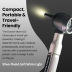 4th Generation Doctor Mom LED Pocket Pro Otoscope with Both Adult and Pediatric Disposable Specula Tips, Battery, and Protective Hard Plastic Case