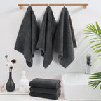 SUNLAND Microfiber Face Cloth Reusable Makeup Remover Facial Cleansing Towel Ultra Soft Face Washcloth 12inchx12inch 12 Pack Dark Grey
