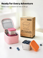 HTEVW 6 Pack Stainless Steel Snack Containers for Kids, 6 oz Food Container