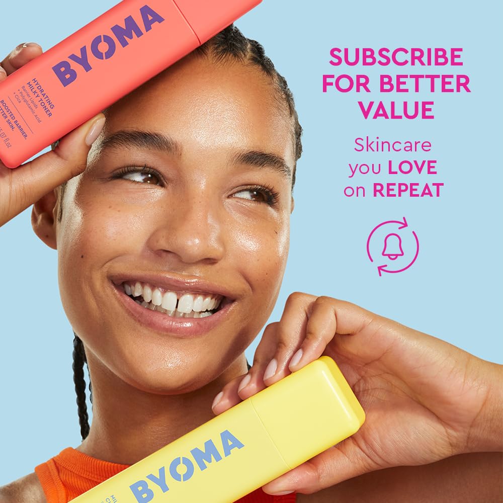 BYOMA SPF 50 Face Fluid - Ultra-Lightweight Facial Sunscreen for All Skin Tones - Luminous Glow, No White Cast - SPF Moisturizer Strengthens Skin Barrier - 1.69 fl.oz