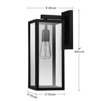 Globe Electric 44176 1-Light Outdoor/Indoor Wall Sconce, Matte Black Finish, Clear Glass Shade, Weather-Resistant Modern Exterior Light