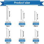Eoppen 220Pcs Cotter Pins Assortment Kit 304 Stainless Steel 13 Sizes Cotter Pins & R Clips Cotter Pin Set for Hitch Pin Lock Systems